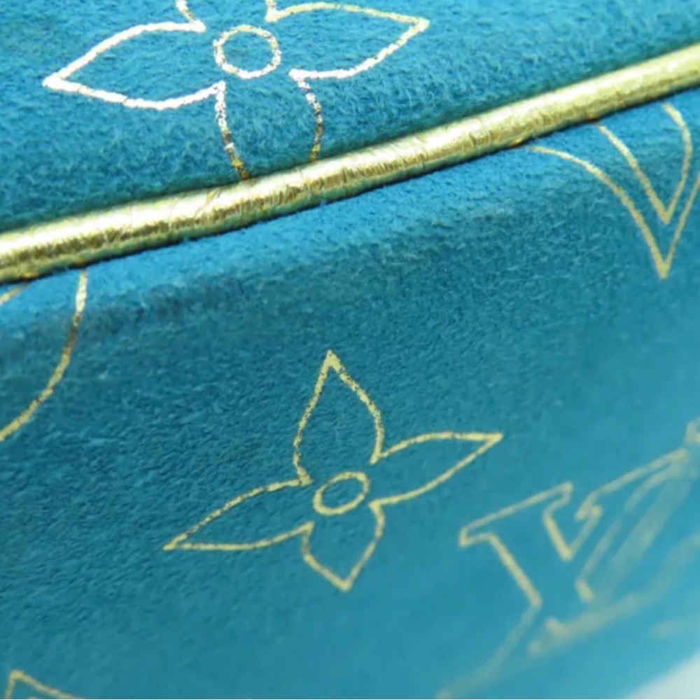 ❤️❤️SOLD❤️❤️ Vuitton Limited Edition Lock Evening Suede Blue - Picture 6 of 10
